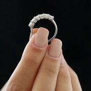 1.25 CT Oval Cut Lab Grown Diamond Wedding Band For Her Mapple Gems